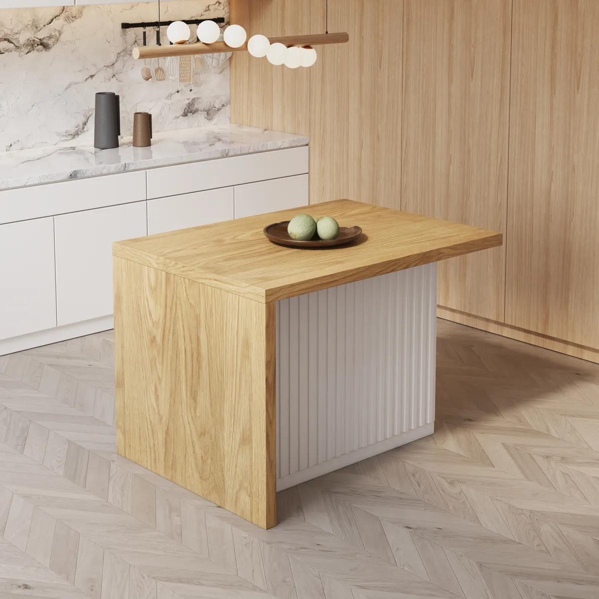 72" Modern Kitchen Island Laminate & 4 Counter Stools Set Storage Cabinet — image 15