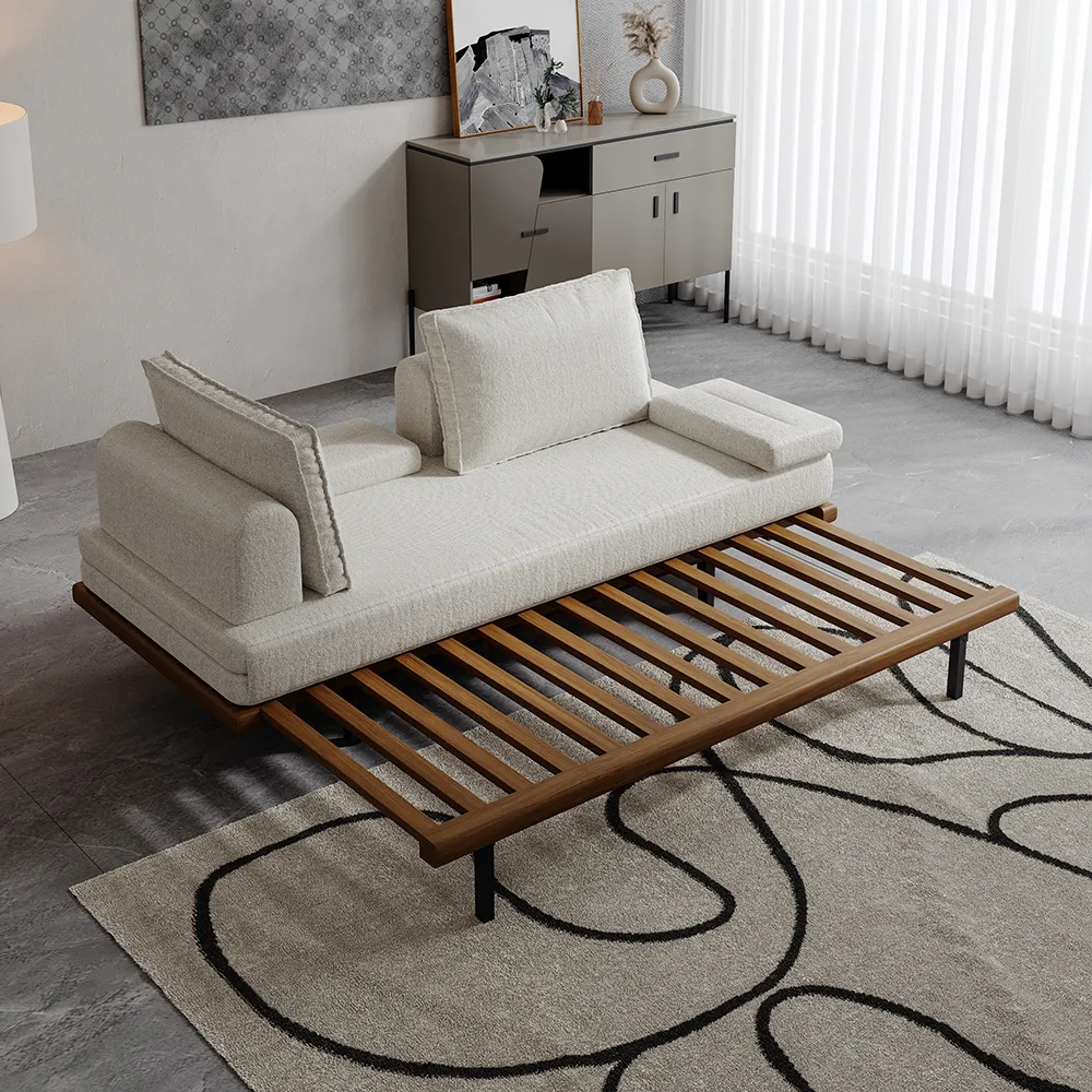 Full Size Daybed Futon Bed Cotton & Linen Convertible Sofa Bed — image 25