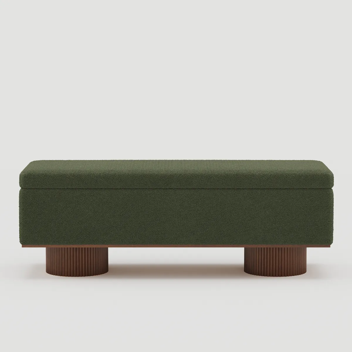 Teddy Fabric Fluffy Faux Fur Flip Top Wood Storage Bench — image 26