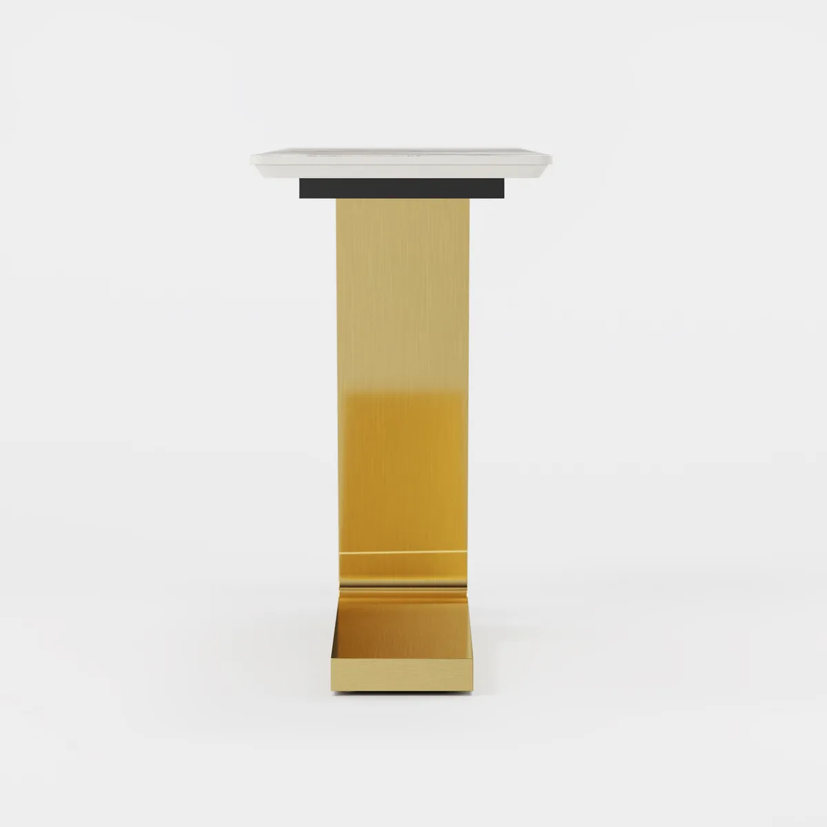 Silexa 60" Modern Console Table with White Sintered Stone Top — image 9