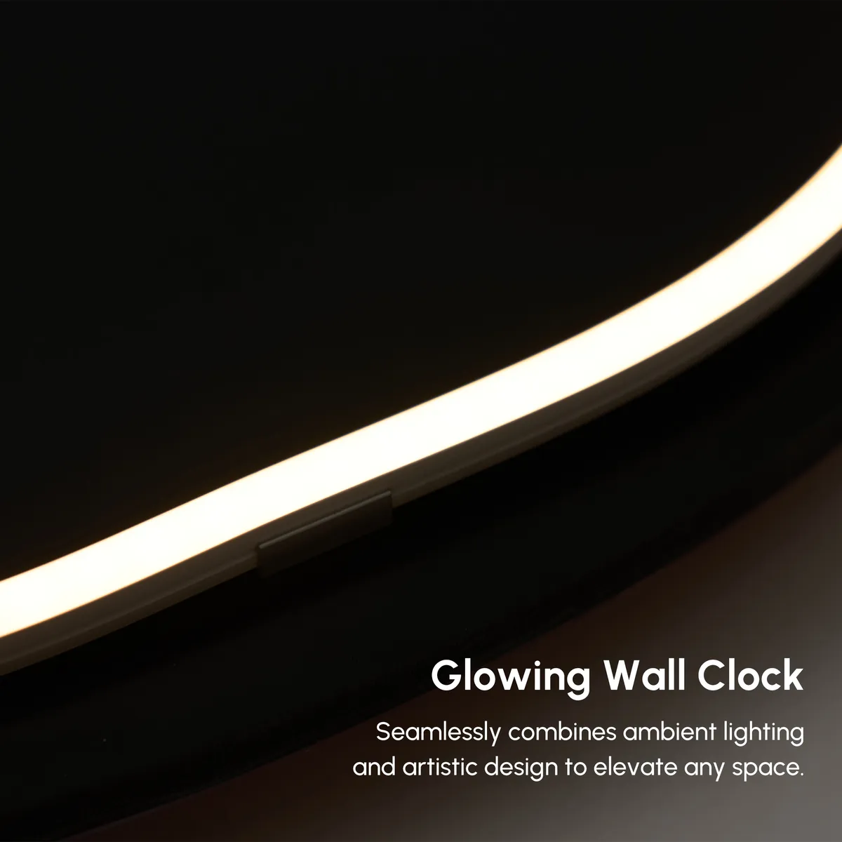 24" LED Wall Clock with 3-Color Dimming and Remote Control — image 25