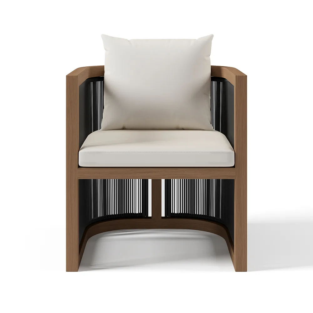 Wevara 2 Pieces Modern Aluminum & Ropes Outdoor chairs — image 20