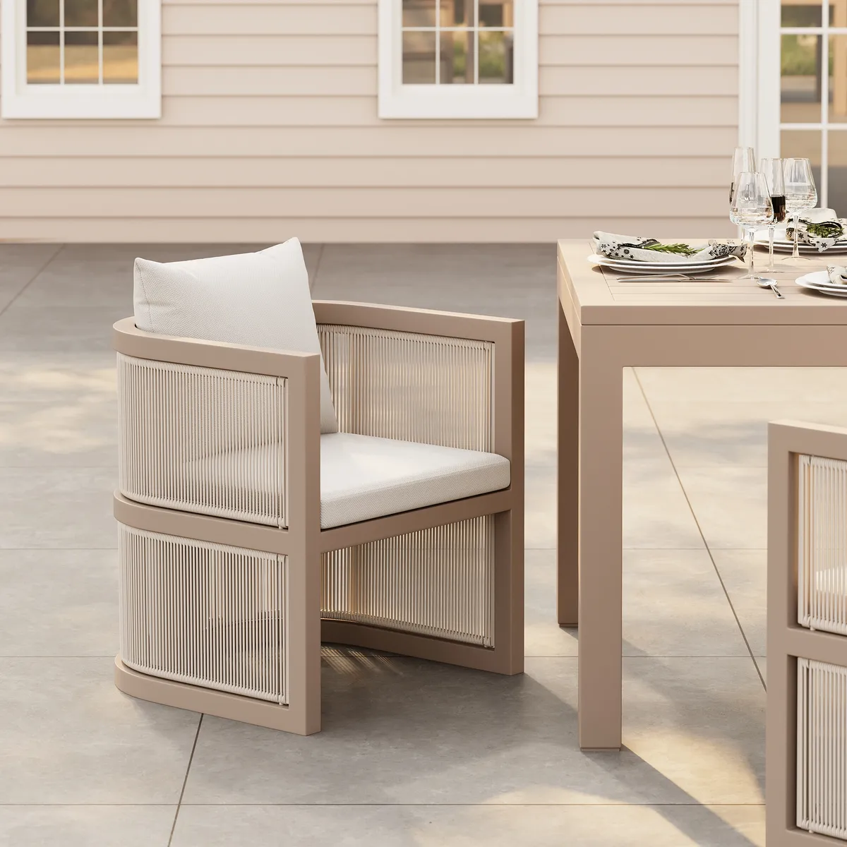 Wevara 7-Piece Outdoor Rope Weave Dining Set with 6 Chairs — image 19