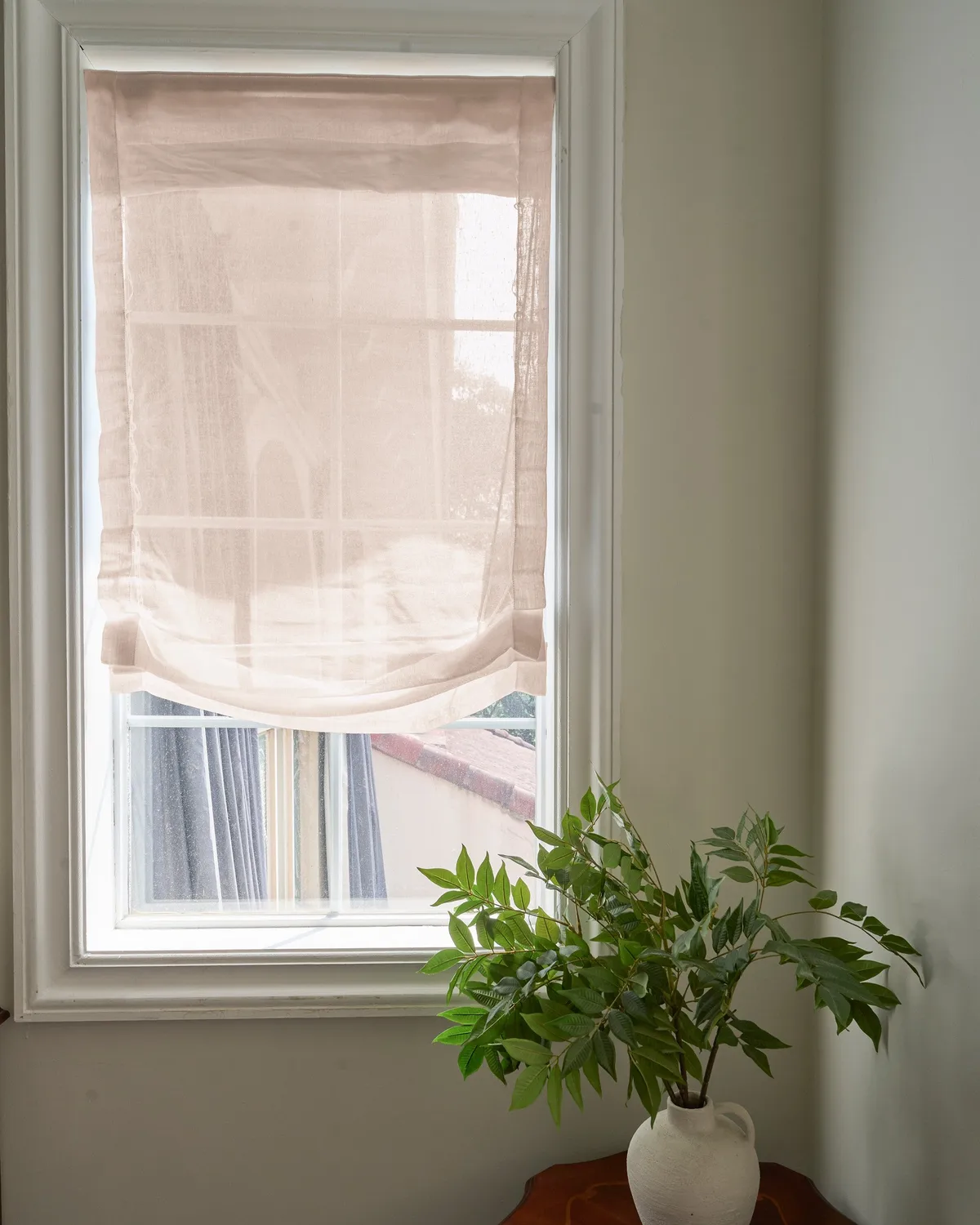 Yarn Sheer Relaxed Custom Roman Shade — image 2