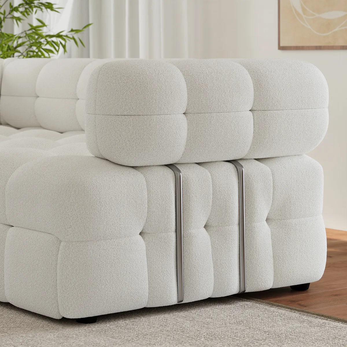 76" Queen Boucle Pull-out Sofa — image 28