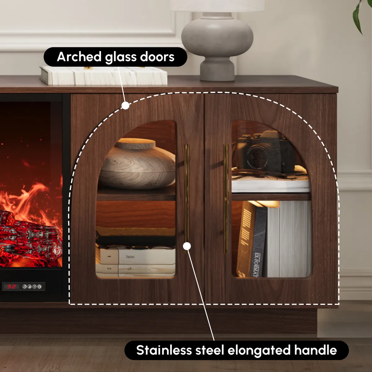 Arune 80" Arched Glass Doors — image 10
