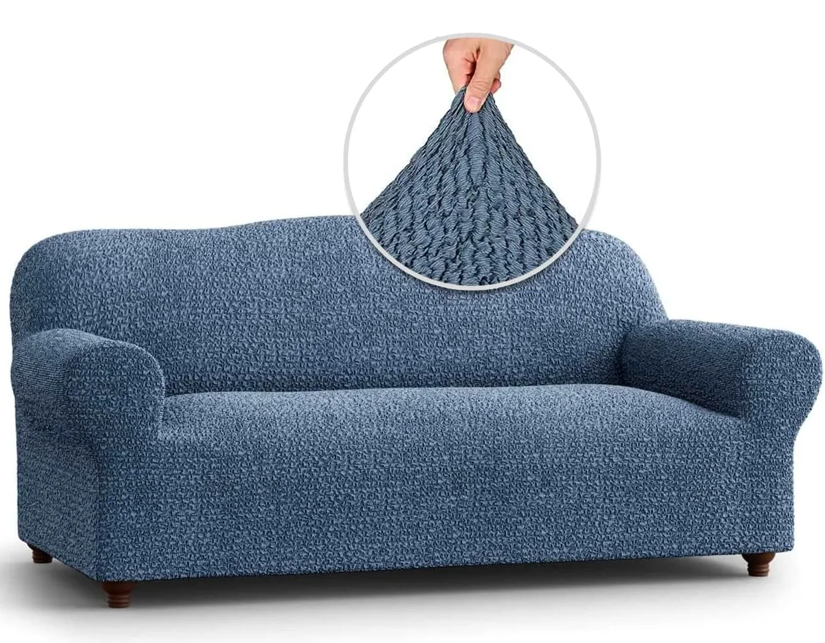 Sofa Slipcovers - 1-Piece Furniture Protector - Form Fit, Machine Washable - CottonRich Collection — image 6