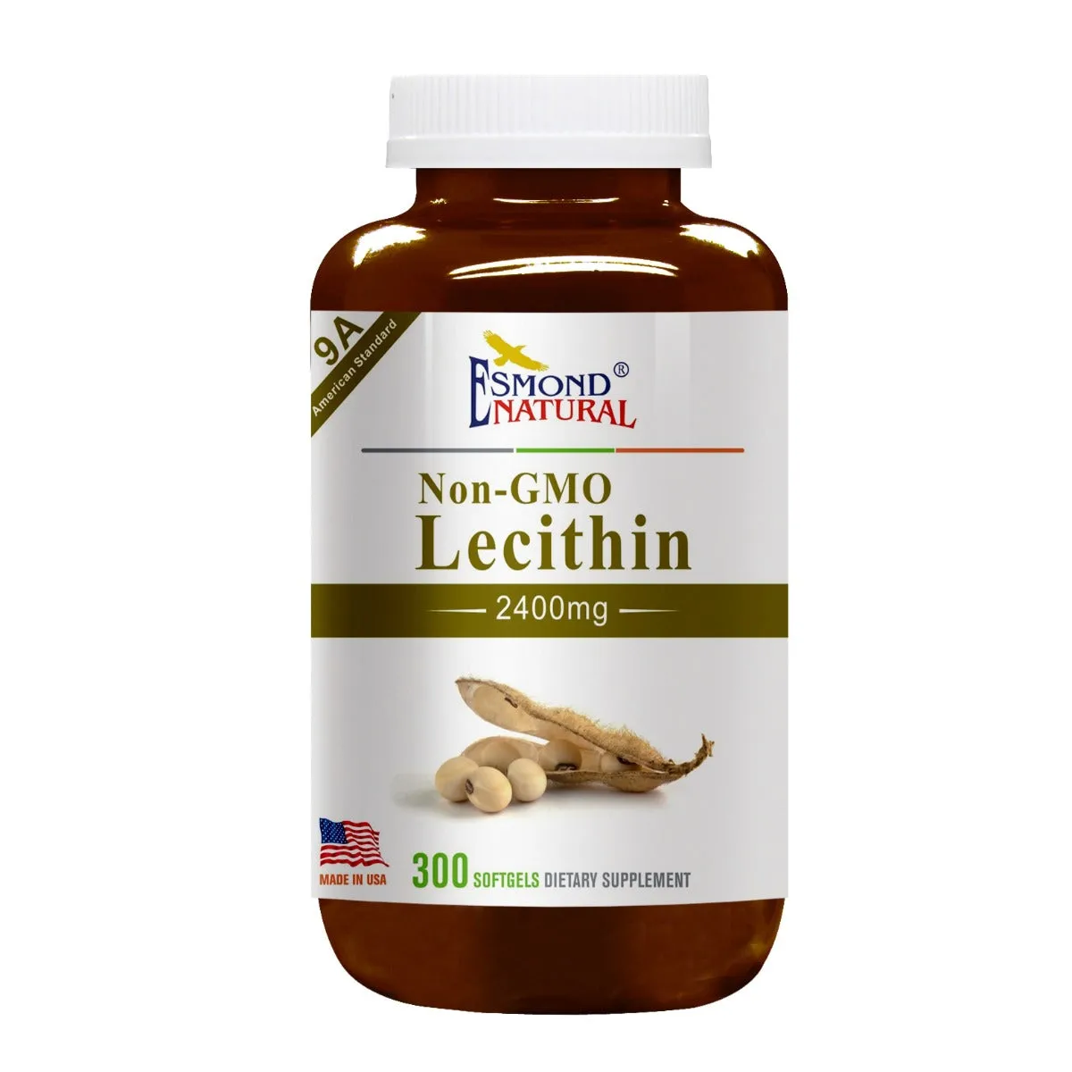 Lecithin (Non-GMO), USA, FDA, GMP, NPAC-2400mg, 300 Softgels