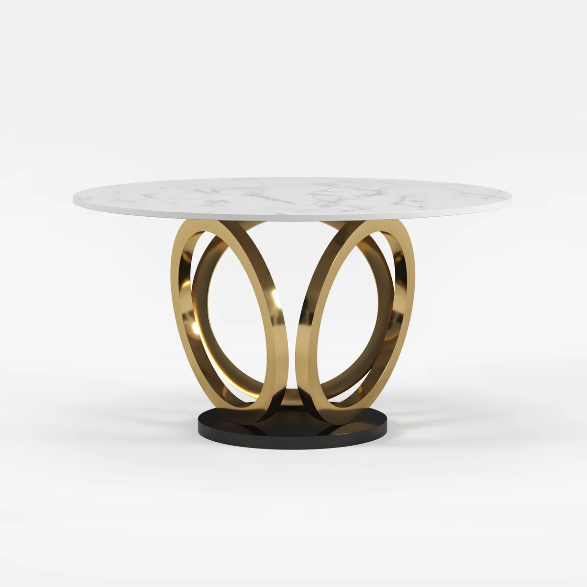 Dining Table Set 53.1" Faux Marble Dining Table White with 4 Velvet Chairs Modern — image 20