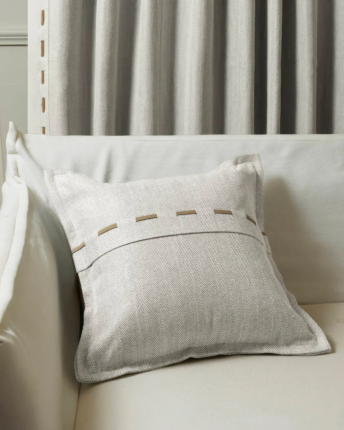 Cleo Textured Faux Leather Laced Throw Pillowcase