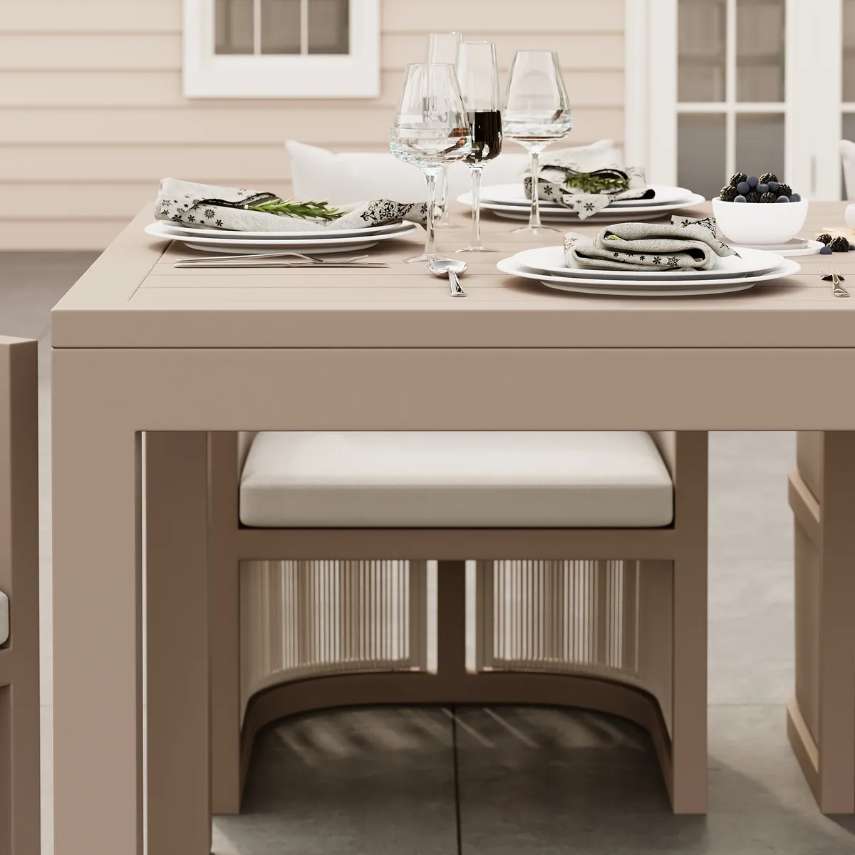 Wevara 7-Piece Outdoor Rope Weave Dining Set with 6 Chairs — image 20