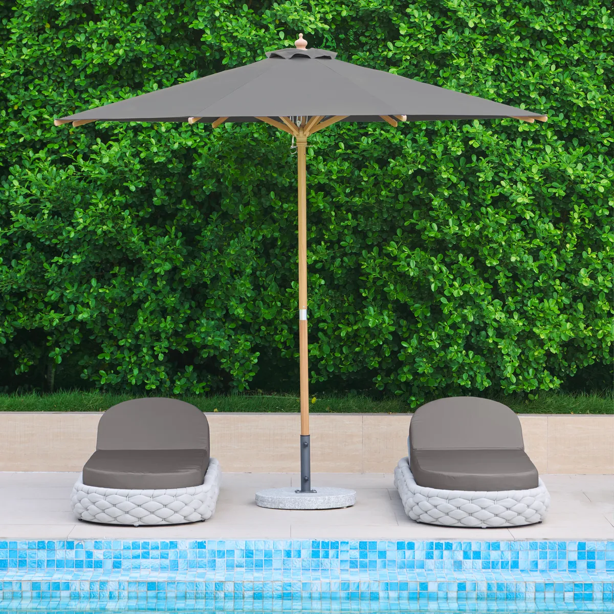 Cocaro Outdoor Aluminum & Rope Weave Adjustable Chaise Lounge — image 16