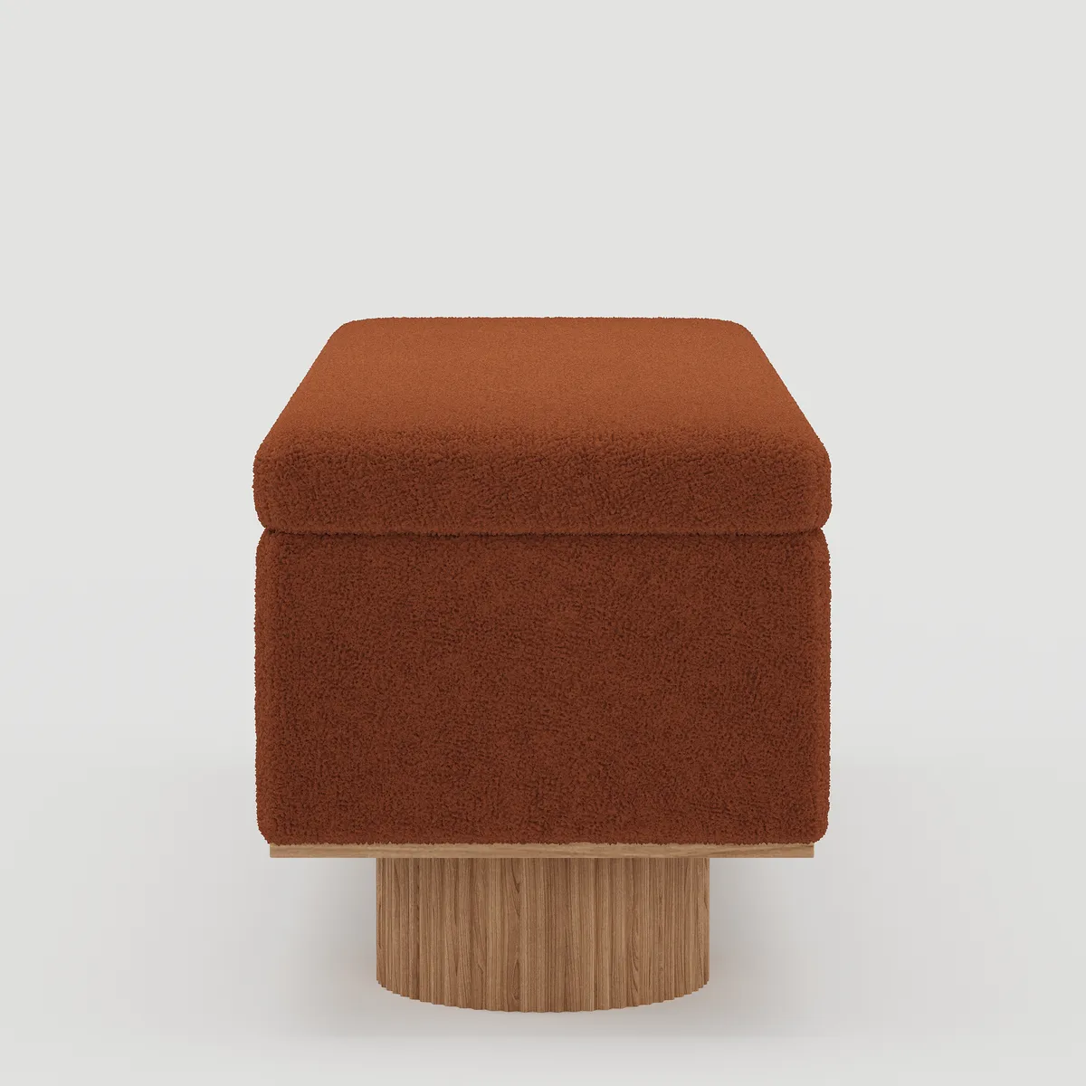 Teddy Fabric Fluffy Faux Fur Flip Top Wood Storage Bench — image 18