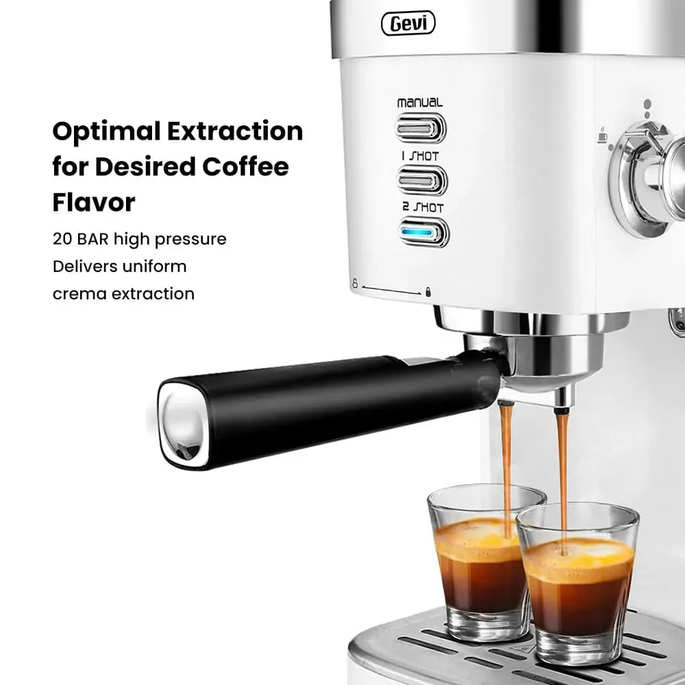 GEVI Espresso and Cappuccino Maker with Milk Frother and Steam Wand ECME0 — image 4