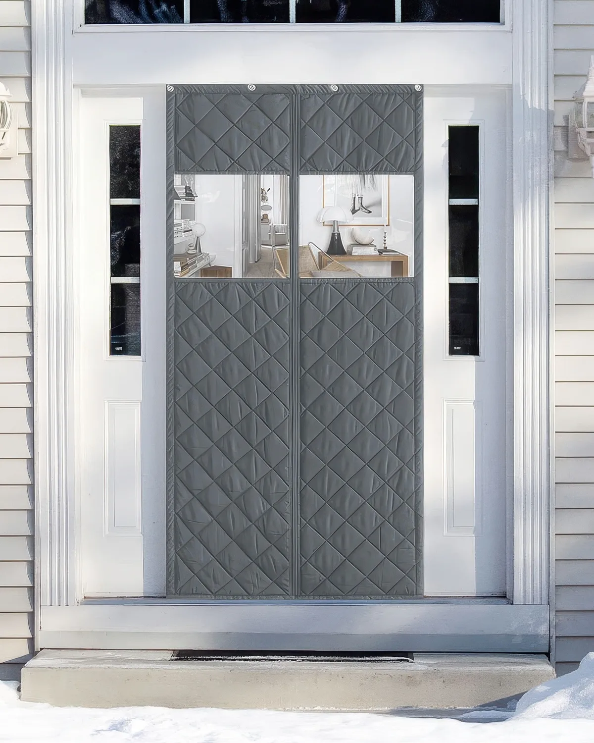 Oxford Thermal Insulated & Soundproof Custom Magnetic Door Curtain with PVC — image 2