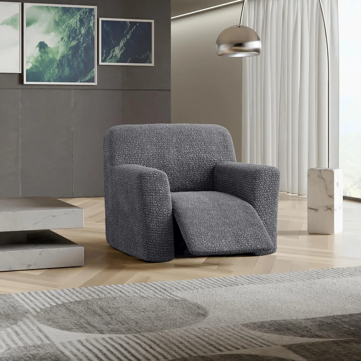 Recliner Chair Slipcover - 1-Piece Furniture Protector - Form Fit, Machine Washable -MicrofibraCollection — image 16