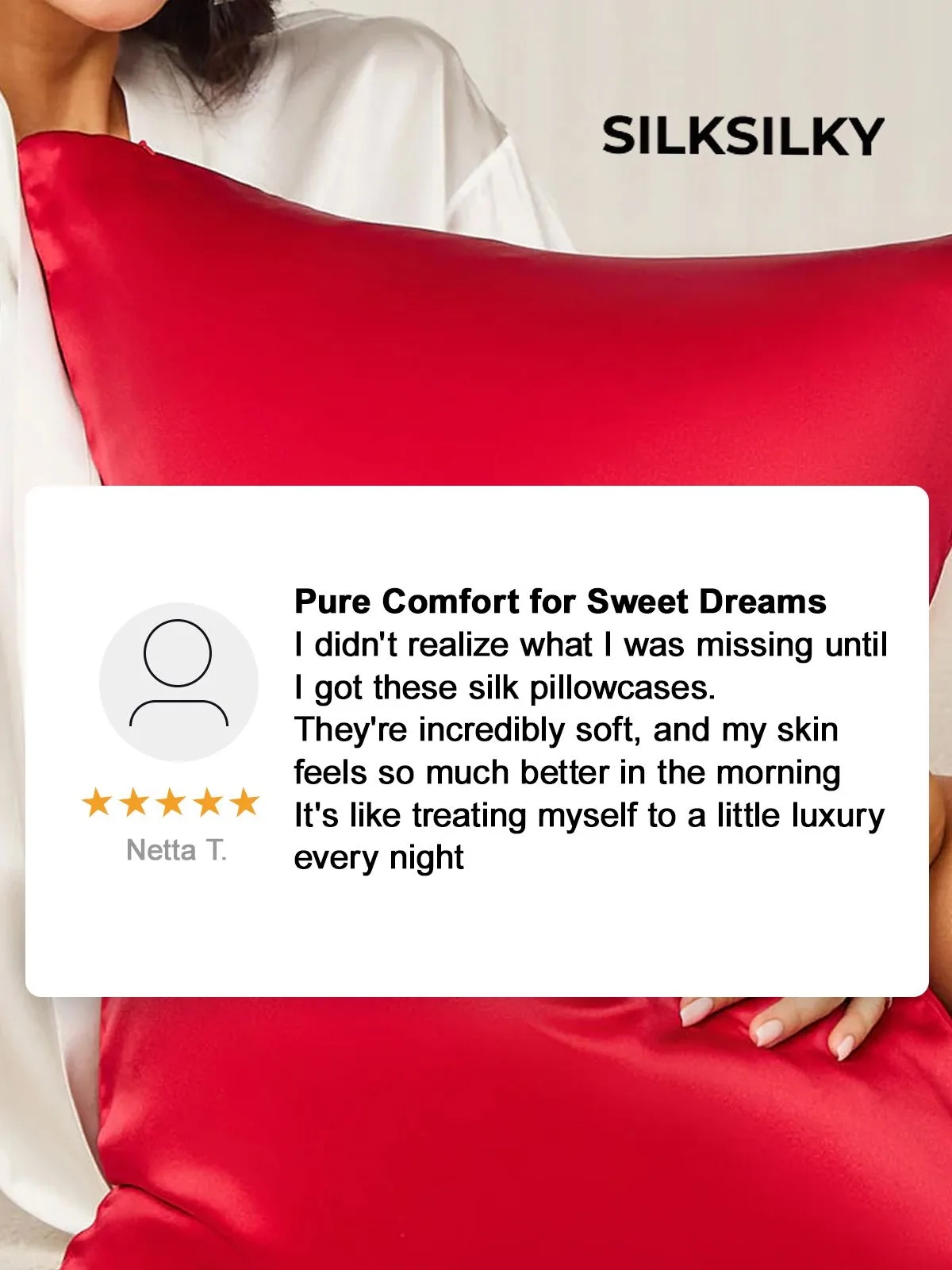 22Momme 100% Mulberry Silk Pillowcase - Hidden Zipper — image 4