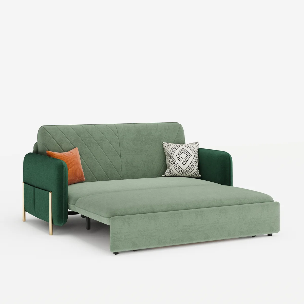 68" Full 2-Seater Boucle Convertible Sleeper Sofa — image 21