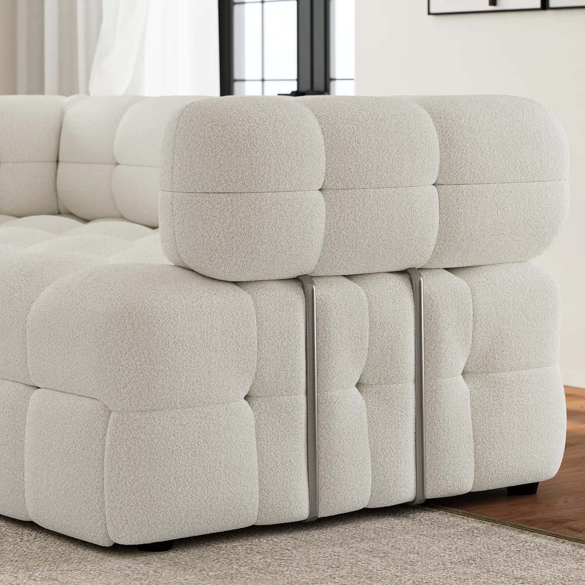 76" Queen Boucle Pull-out Sofa — image 20