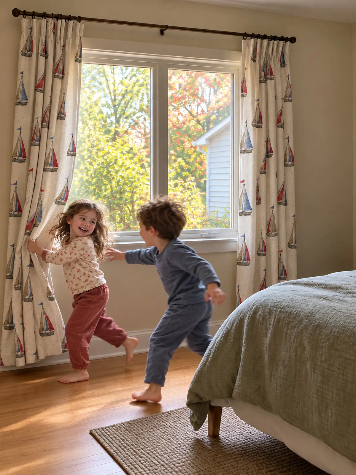 Voyage Patterned Kid's Custom Curtain — image 2