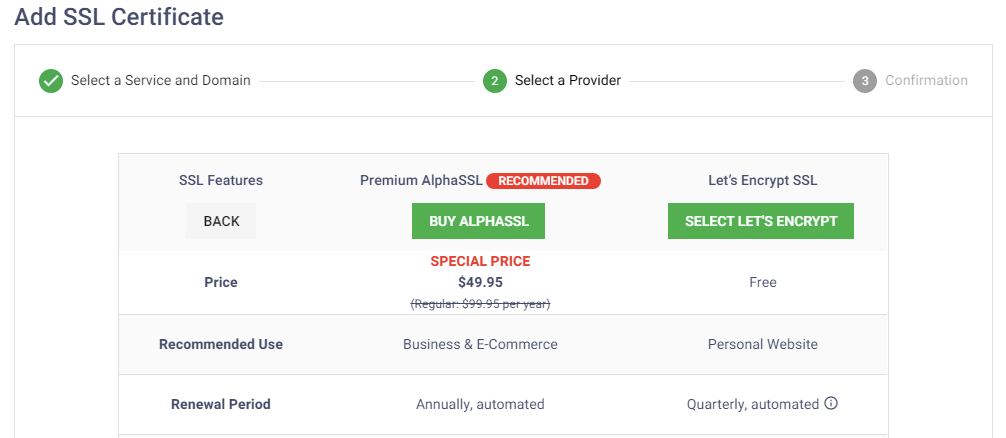 Add SSL Certificate GreenGeeks®