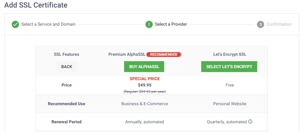 Add SSL Certificate GreenGeeks®