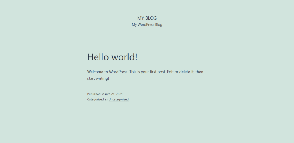 My Blog – My WordPress Blog