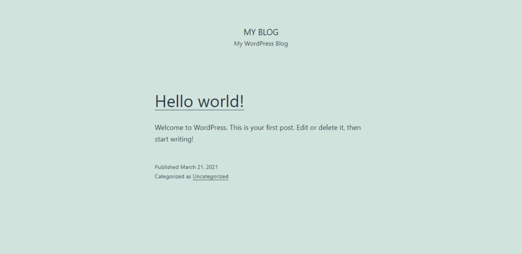 My Blog – My WordPress Blog