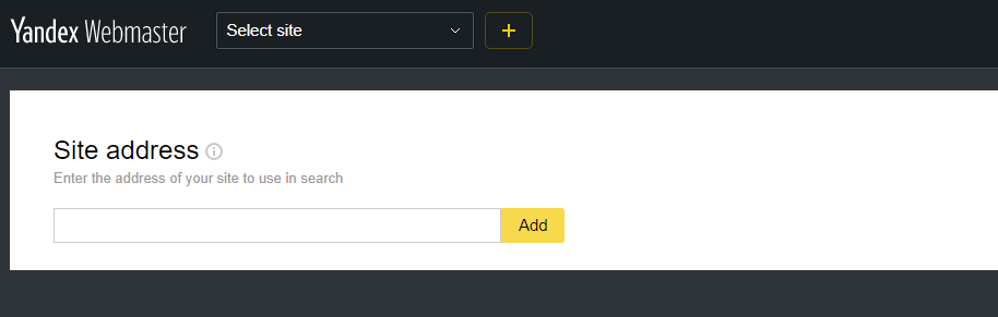 Yandex Webmaster