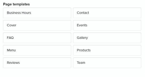 Bluehost Website Builder page templates