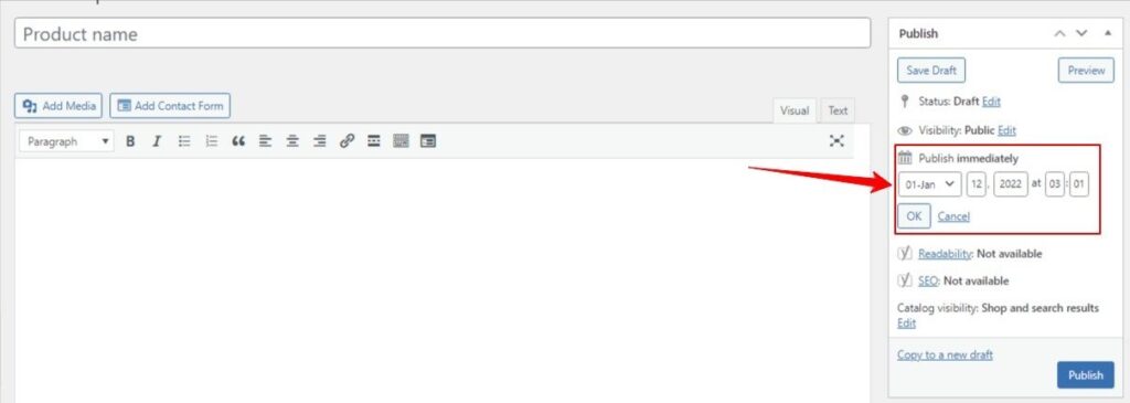 Publish product bluehost