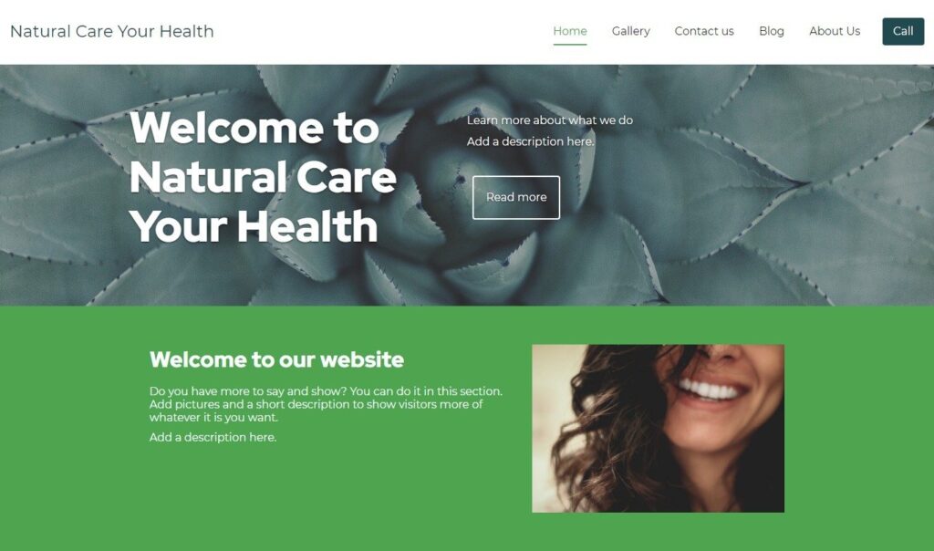 bluehost builder frontpage