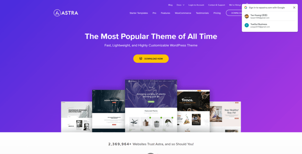 Professional Freemium WordPress Themes - Astra
