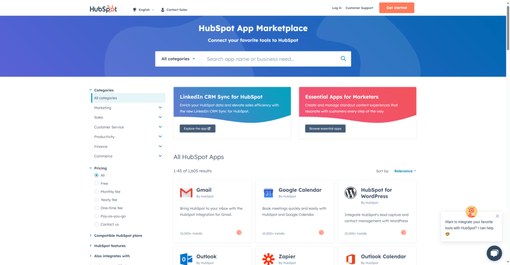 hubspot app marketplace