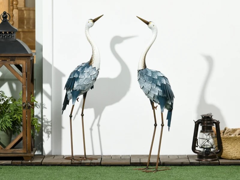 Blue Crane Garden Sculptures