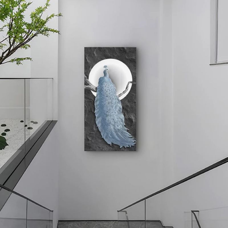 LED Peacock Wall Art