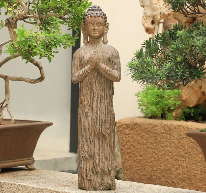 Praying Buddha Garden Statue