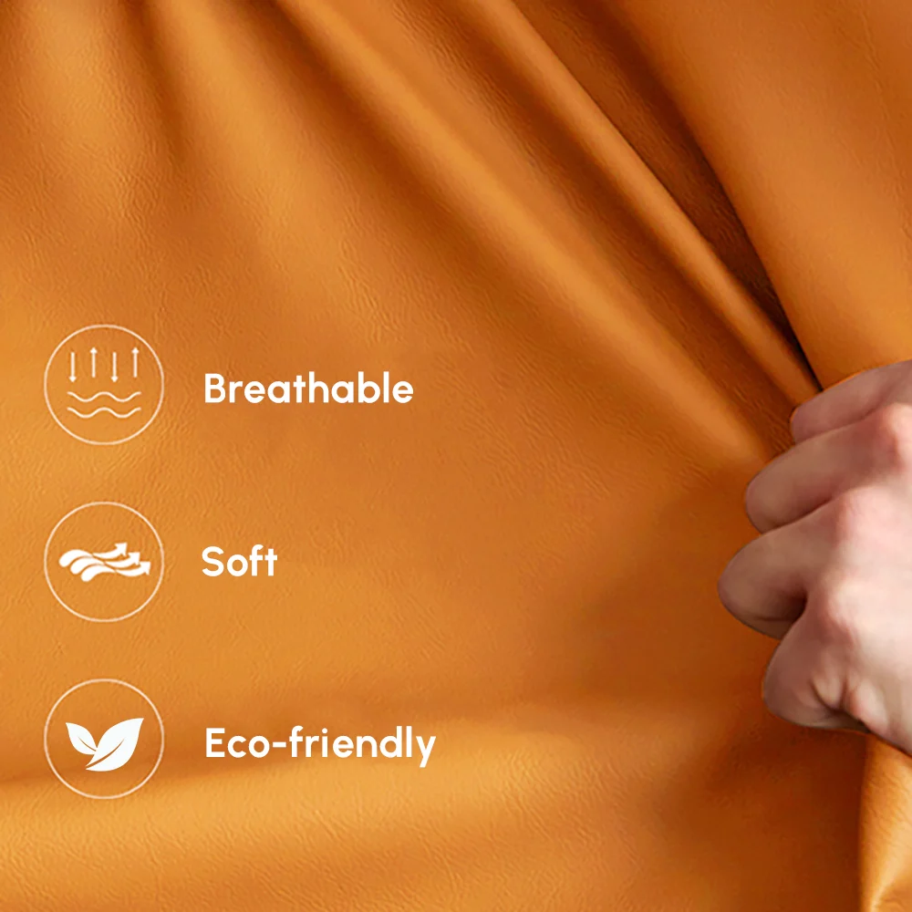 Modern Upholstered real curved Leather Sofa 3-Seater Sofa 82.7" - Image 7