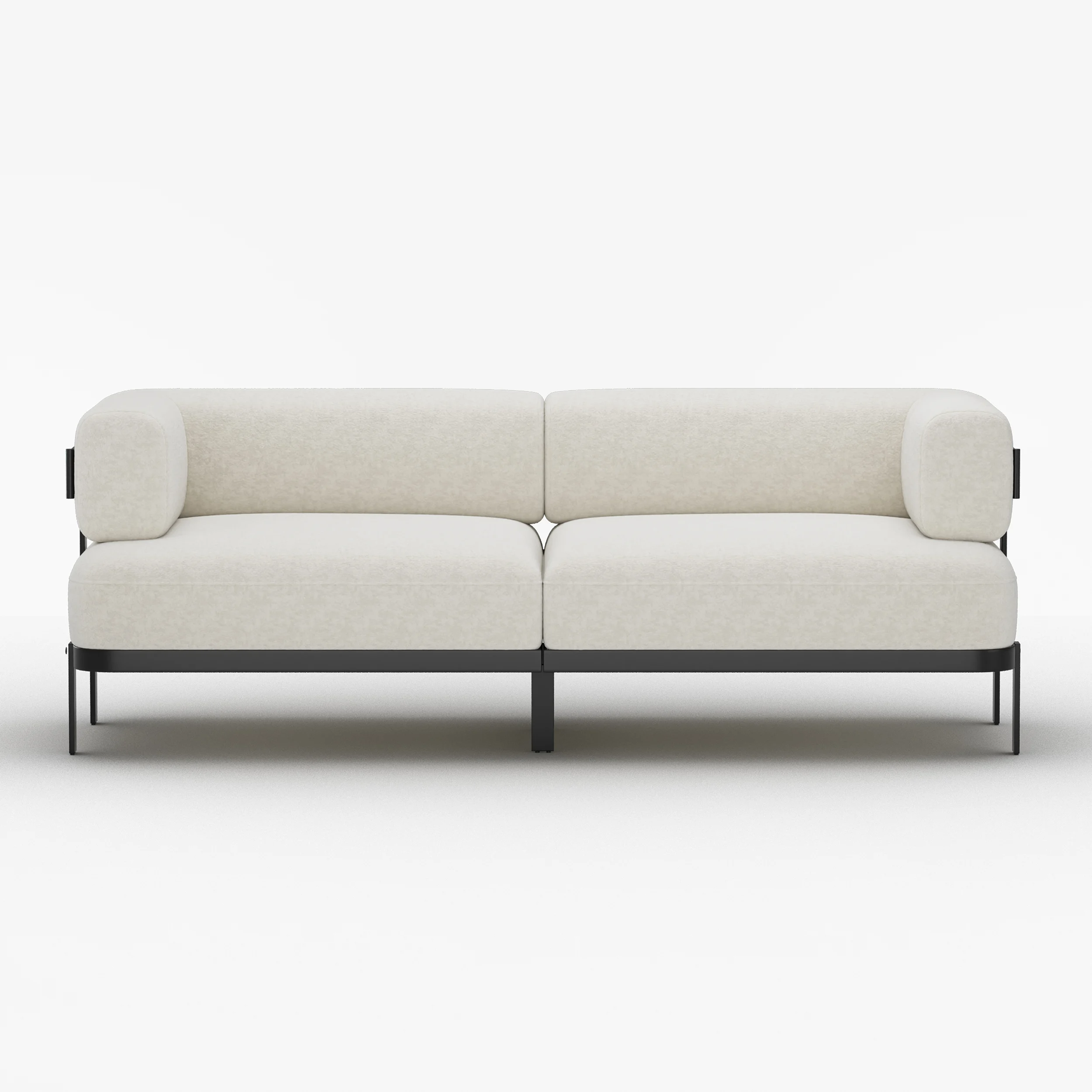 83" Modern 3-Seat upholstery soft velvet Sofa with sleek Metal Legs - Image 7