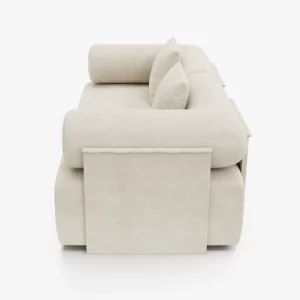 Modern 2-Piece White Chenille Velvet Sofa 74.8" 2-Seater - Image 6