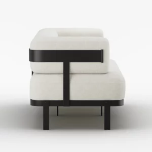 83" Modern 3-Seat upholstery soft velvet Sofa with sleek Metal Legs - Image 9