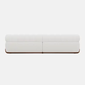 4-Seat Sectional Soft Boucle sofa with Wood Legs - Image 8