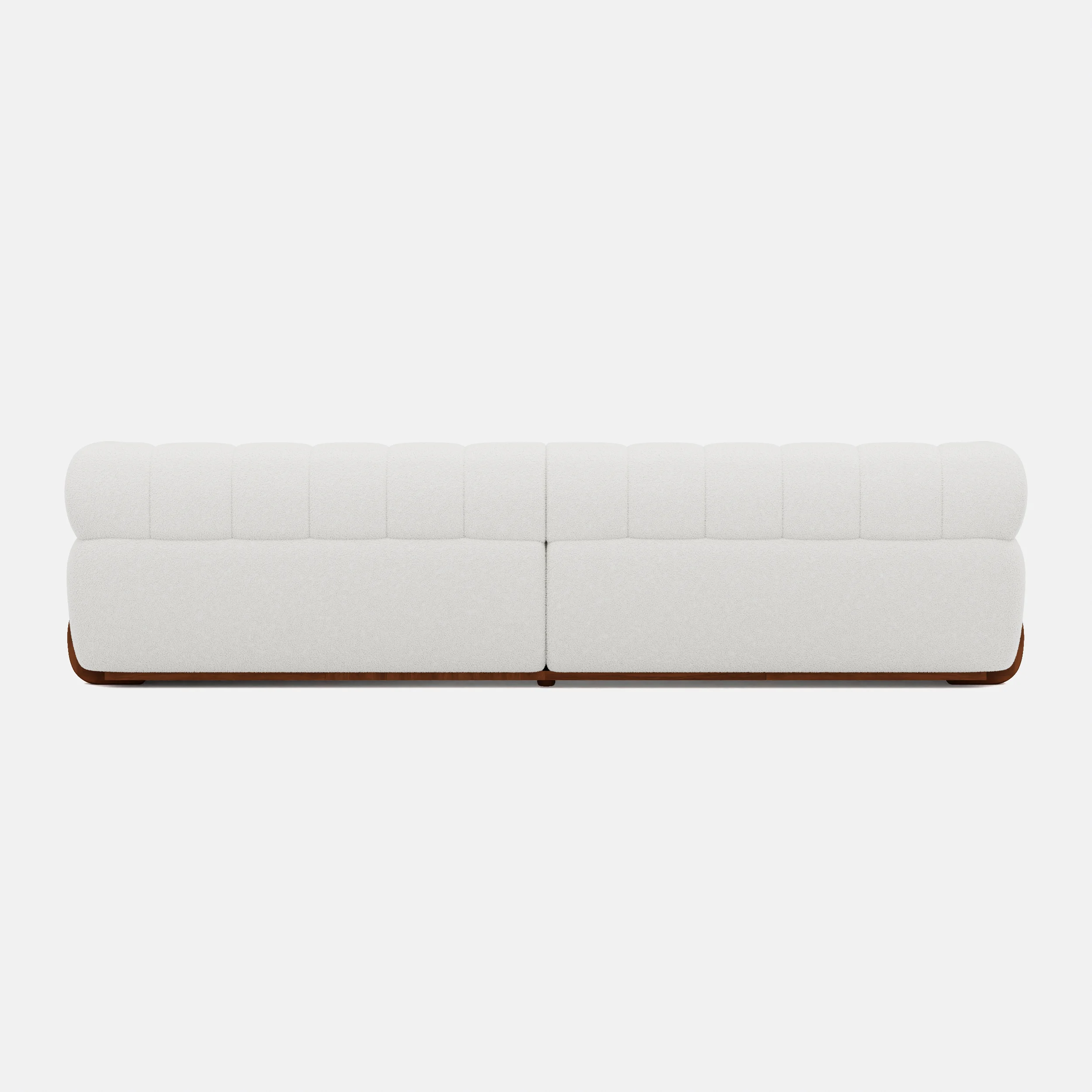 4-Seat Sectional Soft Boucle sofa with Wood Legs - Image 8