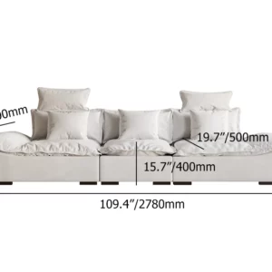 Sailboat look White 3 Seater Deep Leath-Aire Sofa with Adjustable Backrest - Image 6