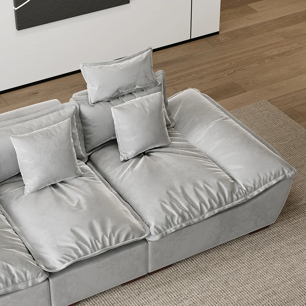 Sailboat look White 3 Seater Deep Leath-Aire Sofa with Adjustable Backrest - Image 4